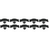 10x Clips Noir plastique de Capot - Opel Vauxhall VCF1734