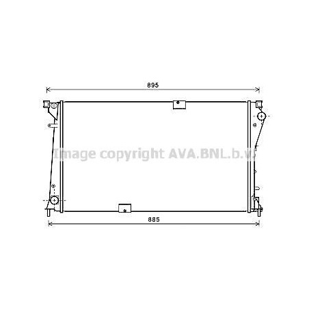 Radiateur moteur (radiateur d'eau) Nissan Primastar, Opel Vivaro, Renault Trafic II RTA2490 Radiateur moteur (radiateur d'eau) Nissan Primastar, Opel Vivaro, Renault Trafic II RTA2490