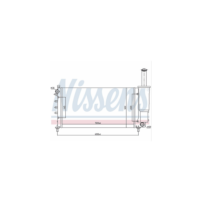 Radiateur moteur - Fiat Punto 1.2 R10972 Nissens VH