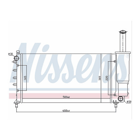 Radiateur moteur - Fiat Punto 1.2 R10972 Nissens VH Radiateur moteur - Fiat Punto 1.2 R10972 Nissens VH