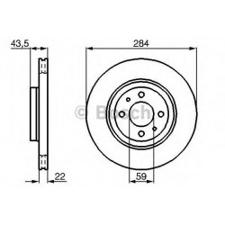 Jeu de 2 disques de frein avant Abarth Alfa Romeo Fiat Lancia 0986478810