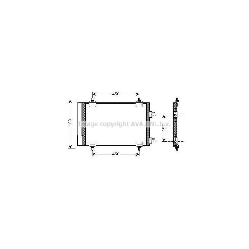 Radiateur de climatisation Citroen Berlingo C4, Peugeot 307308 Partner CNA5230D