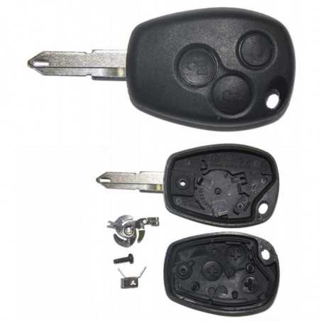 Coque 3 Boutons + Clef Vague - Renault Clio Megane Laguna 8109903