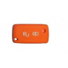 Protection silicone Coque de Clef 2 Boutons Orange - Citroen 19501O