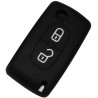 Protection silicone de Coque Clef 2 Boutons Noir - Citroen 19501N