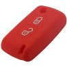 Protection silicone de Coque Clef 2 Boutons Rouge - Citroen 19501R