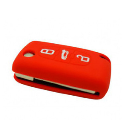 Protection silicone de Coque Clef 3 Boutons Rouge - Citroen 19502R Protection silicone de Coque Clef 3 Boutons Rouge - Citroen 19502R