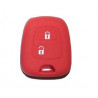 Protection silicone de Coque Clef 2 Boutons Rouge - Peugeot 19503R