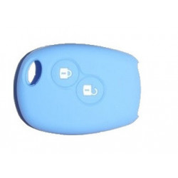 Protection silicone de Coque Clef 2 Boutons Bleu - renault 19531B