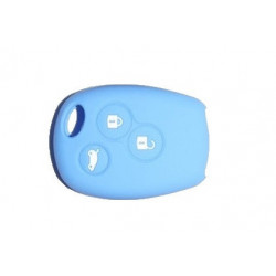 Protection silicone de Coque Clef 3 Boutons Bleu - renault 19533B