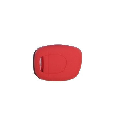 Protection silicone de Coque Clef 1 Bouton Rouge - Renault 19534R Protection silicone de Coque Clef 1 Bouton Rouge - Renault 19534R