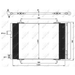 Condenseur, climatisation (radiateur de climatisation) Citroen C5, Peugeot 407 508 35946