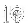 Jeu de 2 disques de frein avant Fiat 500 500C Panda Uno, Ford Ka 0986479121