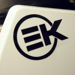 Autocollant/Sticker Cyclomoteur EK noir - 75 x 75 mm 159132