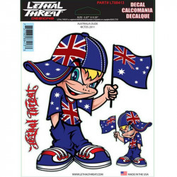 Autocollant/Sticker Cyclomoteur Australia Dude - 150x200mm 143351