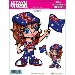 Autocollant/Sticker Cyclomoteur Australia Girl - 150x200mm 143352