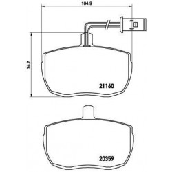 Jeu de 4 plaquettes de frein avant Iveco Daily, Land Rover Discovery Range Rover, Rover 2000-3500 PA6006