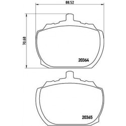 Jeu de 4 plaquettes de frein avant Ford Transit, Rover 2000-3500 P24004