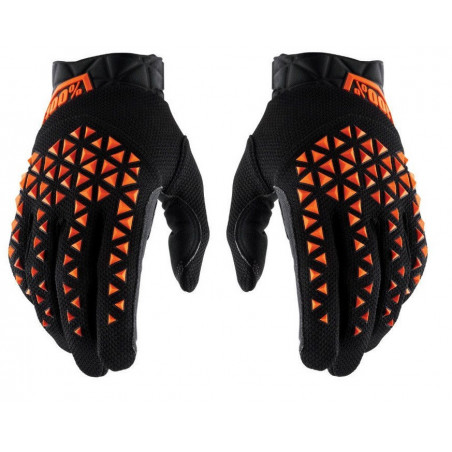 Paire de Gants Moto Adulte Airmatic CE Noir/Orange Fluo - T12 XXL 165783