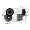 Galet tendeur de courroie d'accessoire Chevrolet Fiat Opel Suzuki