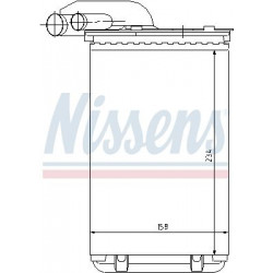 Radiateur de chauffage Renault 19, Clio I, Kangoo I, Mégane I