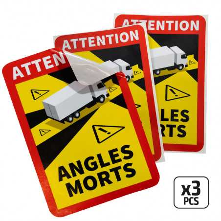 Pack 3 Autocollants Signalant Les Angles Morts