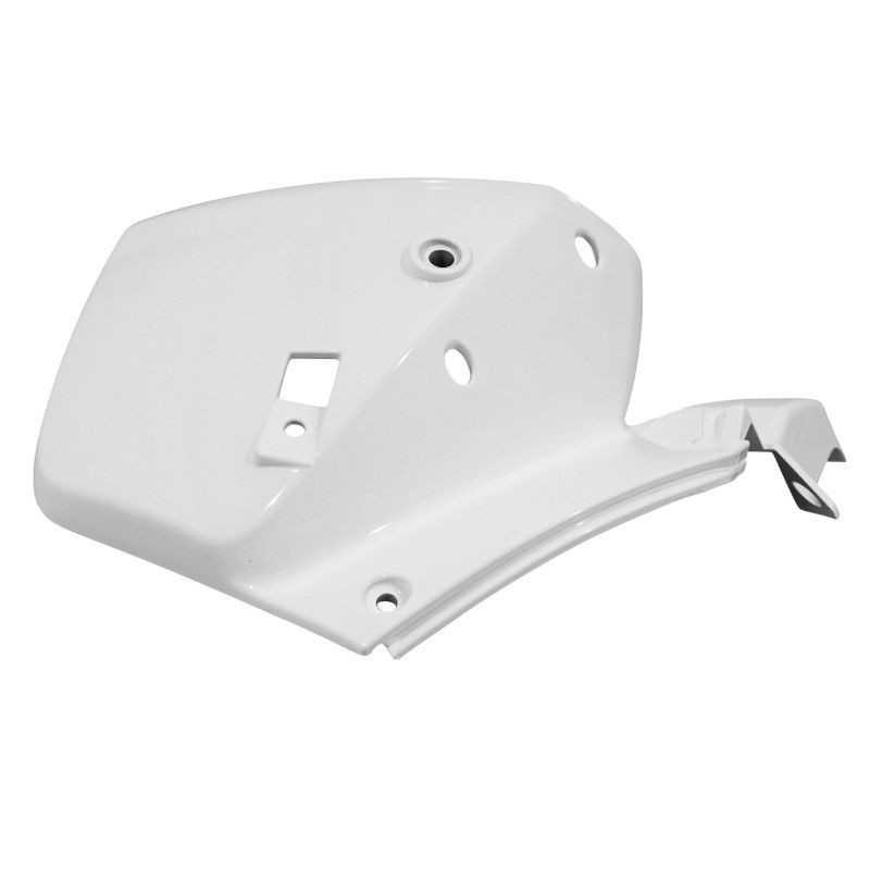 Carenage Moteur Gauche Blanc Brillant Scoot Adaptable Peugeot 50 TKR, TREKKER 2007-