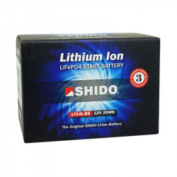 Batterie 12V 1,6 Ah LTX4L-BS SHIDO Lithium Ion Prete a L'Emploi