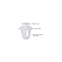 Lot de 10 clips plastique panneau de porte CITROEN Berlingo - Xantia - Xsara Picasso PEUGEOT 206 - Partner
