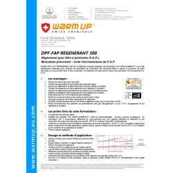 Régénérant pour filtre à particules (FAP). Monodose préventive , évite l'encrassement du filtre à particules.