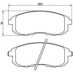 4x Plaquettes de Frein Avant - Nissan Cube Juke Tiida HKPNS044