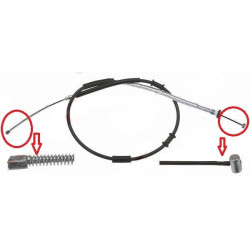 Cable de Frein a Main Arriere Droit - Fiat 500 Grande Punto 140239