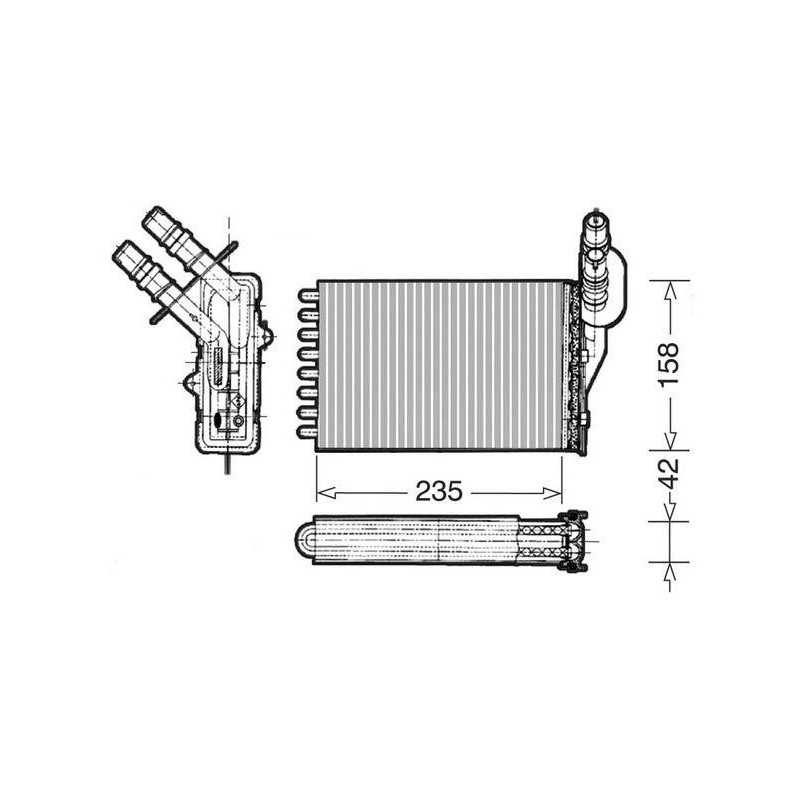 Radiateur de Chauffage Interieur - Renault Clio 2 700 750