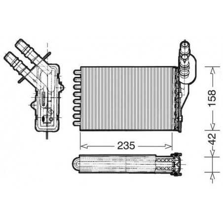 Radiateur de Chauffage Interieur - Renault Clio 2 700 750