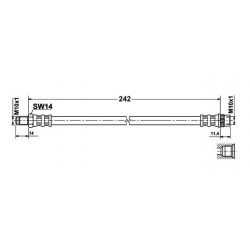 Flexible de Frein Avant - Renault Clio Twingo R21 Essence+Diesel 700 269