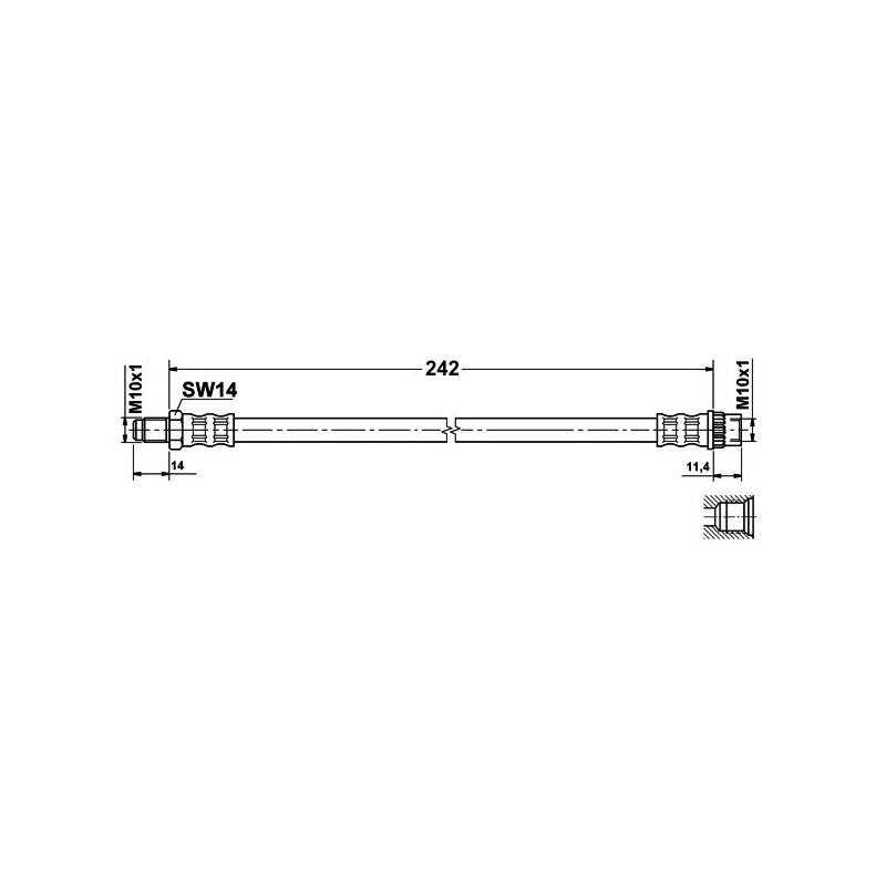 Flexible de Frein Avant - Renault Clio Twingo R21 Essence+Diesel 700 269