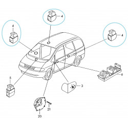 Bouton de Vitre - Ford Galaxy Vw Sharan Leon Toledo Seat Alhambra BF-411B