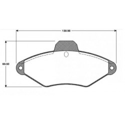 Jeu de Plaquettes de Frein Avant - Citroen Xantia 05P487