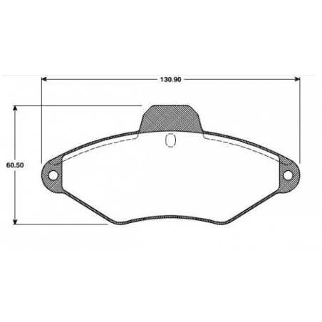 Jeu de Plaquettes de Frein Avant - Citroen Xantia 05P487