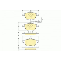 Jeu de Plaquettes de Frein Avant - Audi A3 TT / Seat Leon Toledo / Vw Golf 4 - Bora rbp122