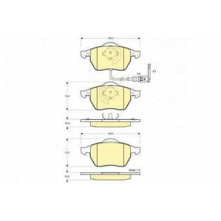 Jeu de Plaquettes de Frein Avant - Audi A3 TT / Seat Leon Toledo / Vw Golf 4 - Bora rbp122 Jeu de Plaquettes de Frein Avant - Audi A3 TT / Seat Leon Toledo / Vw Golf 4 - Bora rbp122