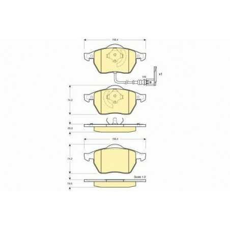 Jeu de Plaquettes de Frein Avant - Audi A3 TT / Seat Leon Toledo / Vw Golf 4 - Bora rbp122