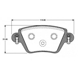 4x Plaquettes de Frein Arriere - Renault Kangoo Nissan kubistar P677310