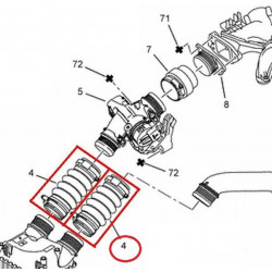 Durite de Turbo Souple - Peugeot Citroen 1.6 Hdi 127mm BF-818009