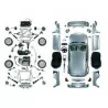  CLASSE E PIECES CARROSSERIE Kit Reparation Patte de Fixation Phare Optique Droit - Mercedes Classe E W211 Kit Reparation Patte 